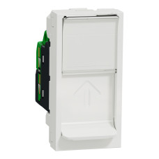 Розетка компьютерная Cat.6 UTP 1-модульная скрытая белая Schneider Electric Unica New