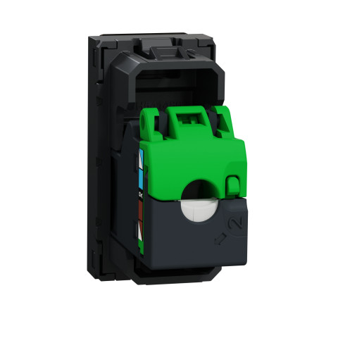 Розетка компьютерная Cat.6 UTP 1-модульная скрытая антрацит Schneider Electric Unica New
