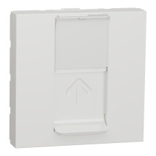 Розетка компьютерная Cat.5e UTP 2-модульная скрытая белая Schneider Electric Unica New