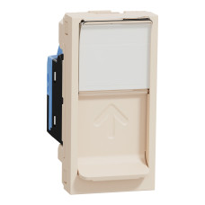 Розетка компьютерная Cat.5e скрытая слоновая кость Schneider Electric Unica New, NU341044