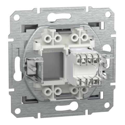 Розетка компьютерная скрытая сталь Schneider Electric Asfora