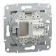 Розетка компьютерная скрытая бронза Schneider Electric Asfora