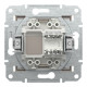 Розетка компьютерная скрытая бронза Schneider Electric Asfora