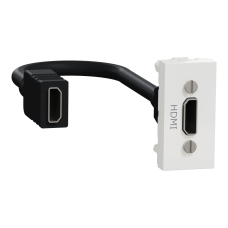 Розетка HDMI 1-модульна прихована біла Schneider Electric Unica New