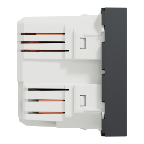 Розетка 2-местная с USB 2.0 1А скрытая антрацит Schneider Electric Unica New