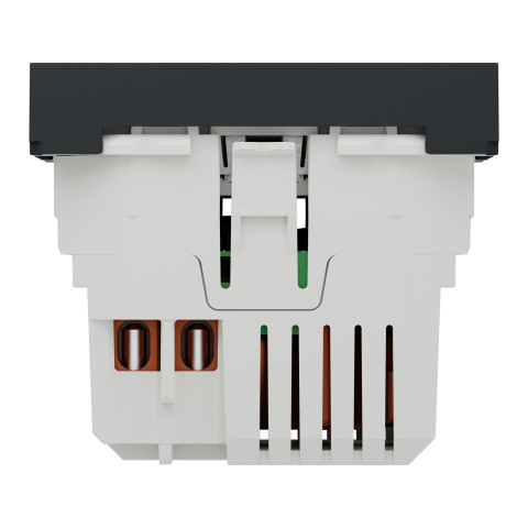 Розетка 2-местная с USB 2.0 1А скрытая антрацит Schneider Electric Unica New
