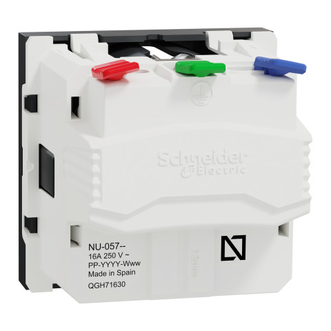 Розетка 1-місна з заземленням зі шторками прихована антрацит Schneider Electric Unica New