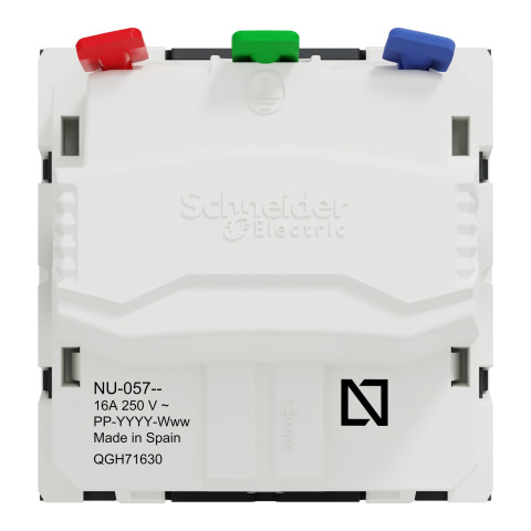 Розетка 1-місна з заземленням зі шторками прихована антрацит Schneider Electric Unica New