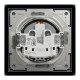 Розетка 1-місна з заземленням зі шторками з кришкою IP44 сталь Schneider Electric Asfora