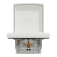 Розетка 1-місна з заземленням зі шторками з кришкою IP44 біла Schneider Electric Asfora