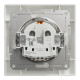 Розетка 1-местная с заземлением скрытая белая Schneider Electric Asfora