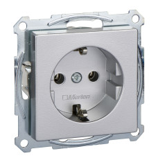 Механізм розетки Schuko алюміній Schneider Electric Merten, MTN2301-0460