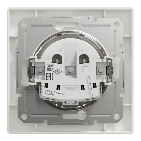 Розетка 1-местная без заземления скрытая белая Schneider Electric Asfora