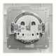 Розетка 1-местная без заземления скрытая белая Schneider Electric Asfora