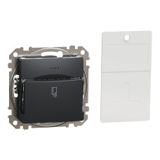 Выключатель карточный 10А скрытый чёрный Schneider Electric Sedna Design & Elements