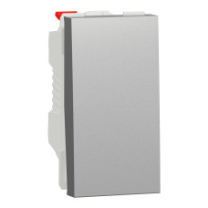 Кнопка 1-модульная алюминий Schneider Electric Unica New