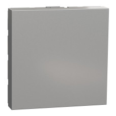 Заглушка 2-модульная алюминий Schneider Electric Unica New