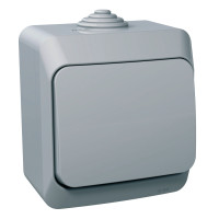 Выключатель 1-клавишный 16А IP44 накладной серый Schneider Electric Cedar Plus