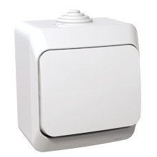 Выключатель 1-клавишный 16А IP44 накладной белый Schneider Electric Cedar Plus