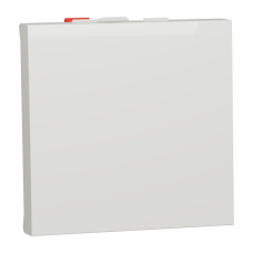 Выключатель 1-клавишный проходной 2-модульный скрытый белый Schneider Electric Unica New