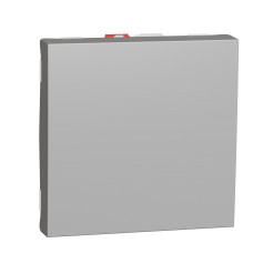 Выключатель 1-клавишный проходной скрытый алюминий Schneider Electric Unica New, NU320330