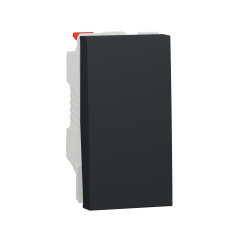 Выключатель 1-клавишный проходной скрытый антрацит Schneider Electric Unica New, NU310354