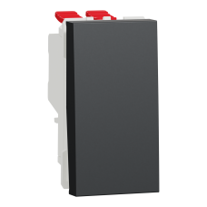 Выключатель 1-клавишный перекрёстный антрацит Schneider Electric Unica New, NU310554