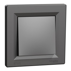 Выключатель 1-клавишный IP44 скрытый антрацит Schneider Electric Asfora