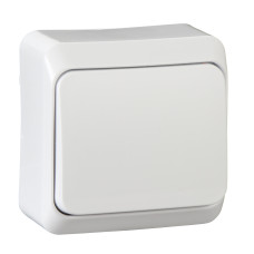 Выключатель 1-клавишный IP20 накладной белый Schneider Electric Prima