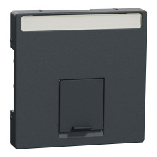 Накладка пылезащищённая RJ-45 антрацит Schneider Electric Merten System M, MEG4573-0414
