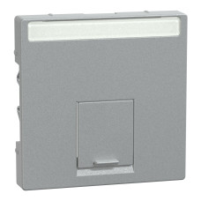 Накладка пылезащищённая RJ-45 алюминий Schneider Electric Merten System M, MEG4573-0460