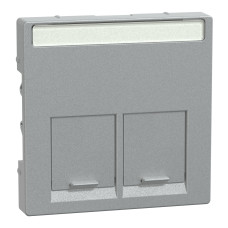 Накладка RJ-45 алюміній Schneider Electric Merten System M, MEG4574-0460