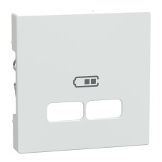 Накладка с USB 2,1А полярно-белая Schneider Electric Merten System M, MEG4367-0319
