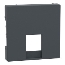 Накладка розетки RJ-12 чёрная Schneider Electric Merten, MEG4211-0414
