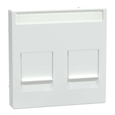 Лицьова панель з полем для напису біла Schneider Electric Merten System M, MEG4564-0325