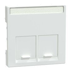 Лицевая панель 2-местная активно-белая Schneider Electric Merten System M, MEG4574-0325