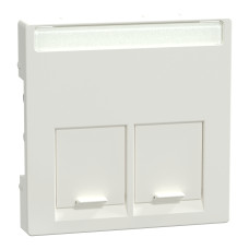 Лицевая панель 2-местная полярно-белая Schneider Electric Merten System M, MEG4574-0319