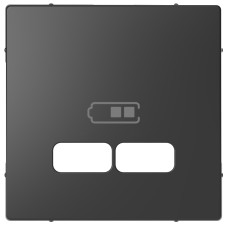 Лицьова панель з USB антрацит Schneider Electric Merten D-Life, MEG4367-6034
