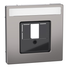 Лицьова панель розетки з USB нікель Schneider Electric Merten D-Life, MEG4250-6050