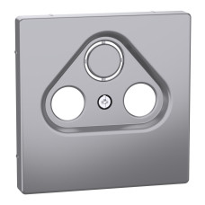 Лицьова панель розетки нержавіюча сталь Schneider Electric Merten D-Life, MEG4123-6036