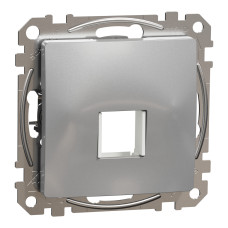 Лицевая панель компьютерной розетки алюминий Schneider Electric Sedna Design, SDD113421