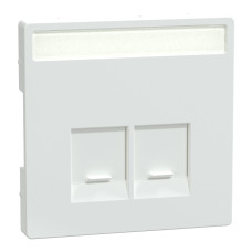Лицевая панель 2-местной розетки лотос Schneider Electric Merten D-Life, MEG4574-6035