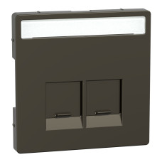 Лицевая панель 2-местной розетки мокко Schneider Electric Merten D-Life, MEG4574-6052