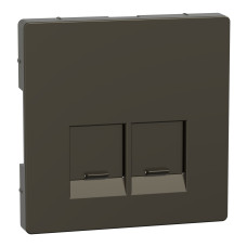 Лицевая панель 2-местной розетки мокко Schneider Electric Merten D-Life, MEG4572-6052
