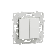 Перемикач 2-клавішний 10А білий Schneider Electric Unica New