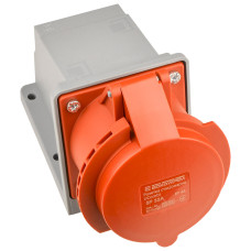 Розетка 5P 32А IP44 стационарная красная АСКО-УКРЕМ 27 COMBI