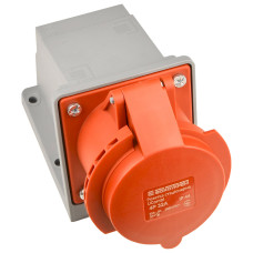 Розетка 4P 32А IP44 стационарная красная АСКО-УКРЕМ 27 COMBI