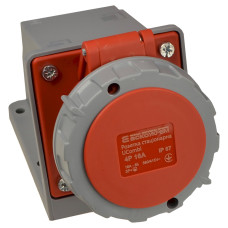 Розетка 4P 16А IP67 стационарная красная АСКО-УКРЕМ 27 COMBI