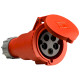 Розетка 5P 32А IP44 переносная красная АСКО-УКРЕМ 27 COMBI