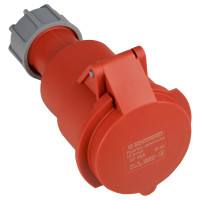 Розетка 5P 16А IP44 переносная красная АСКО-УКРЕМ 27 COMBI